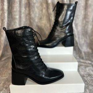 Sam Edelman Black Leather Westie Chunky Heel NWT Size 6